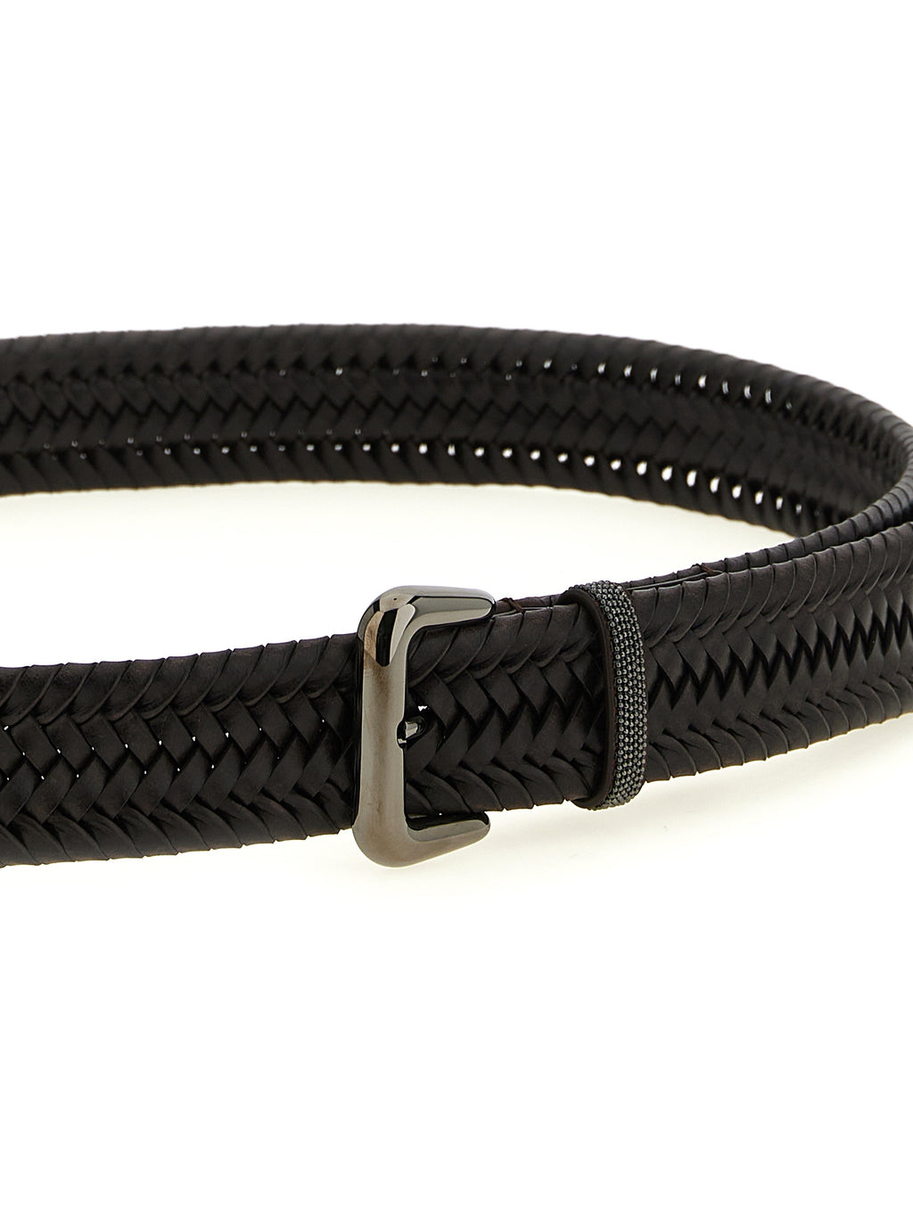 Brunello Cucinelli Brauner Ledergürtel (Reguläre Passform)