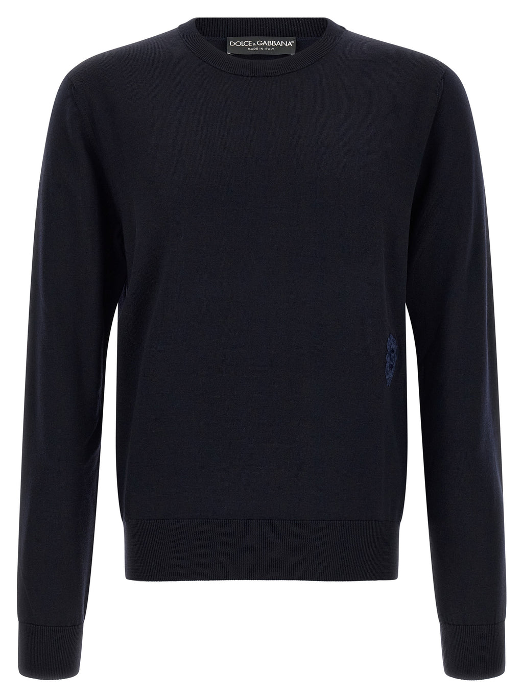 Dolce & Gabbana Blaue Strickjacke aus Schurwolle