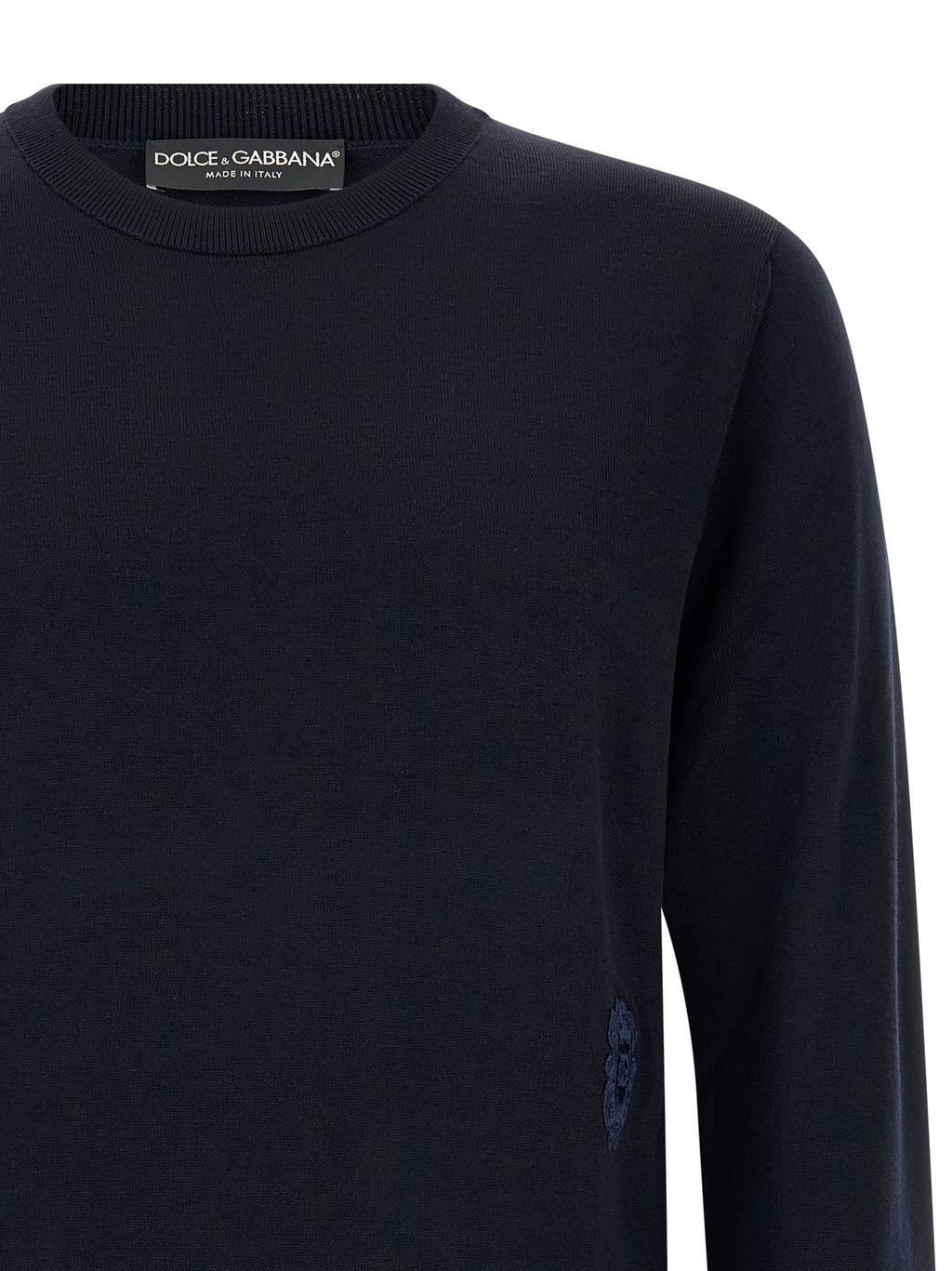 Dolce & Gabbana Blaue Strickjacke aus Schurwolle