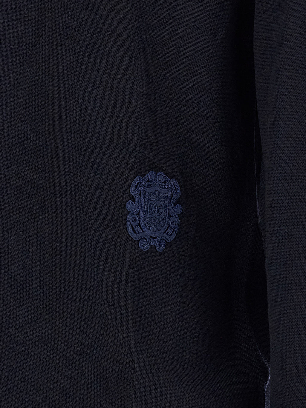 Dolce & Gabbana Blaue Strickjacke aus Schurwolle