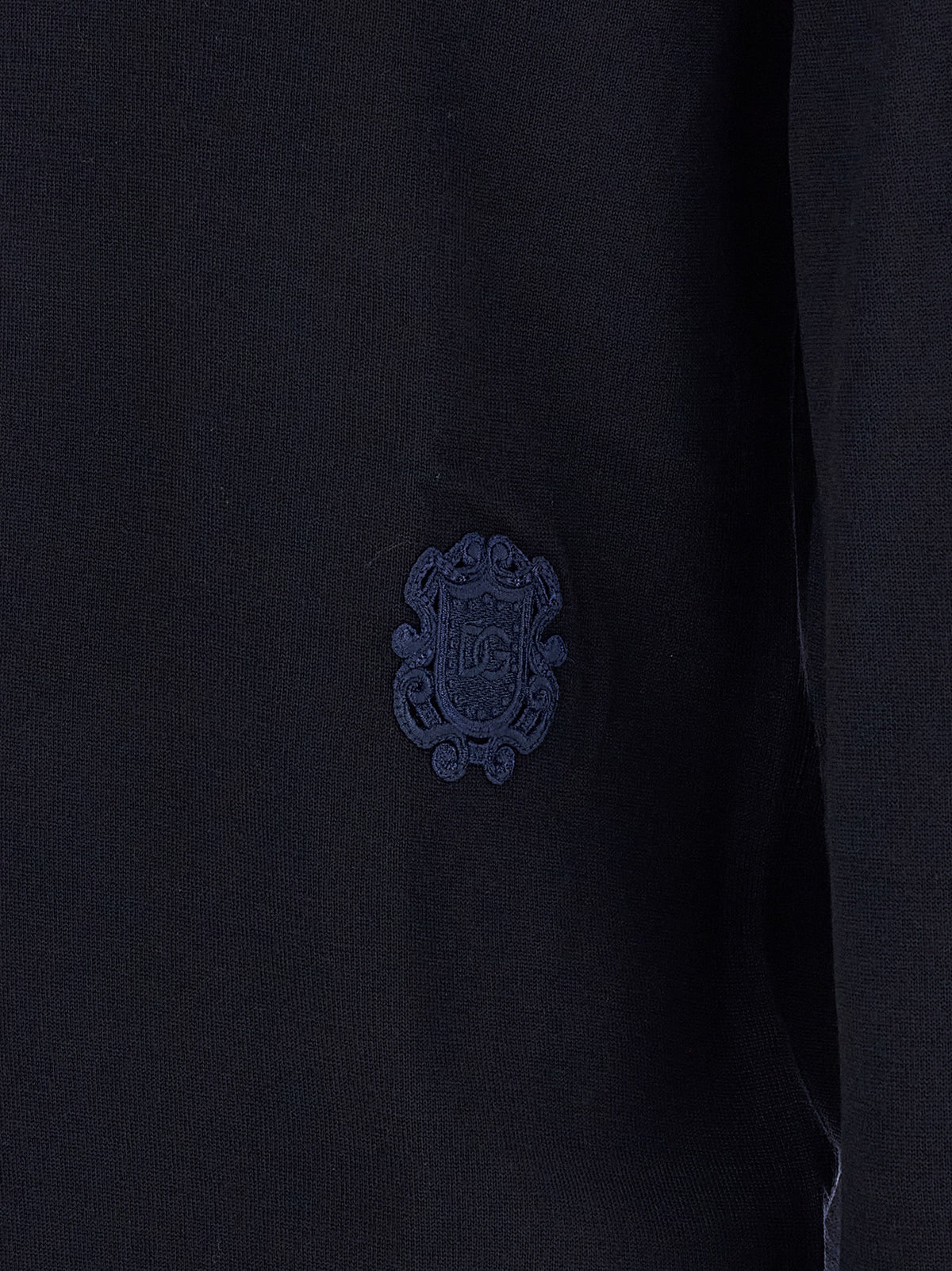 Dolce & Gabbana Blaue Strickjacke aus Schurwolle