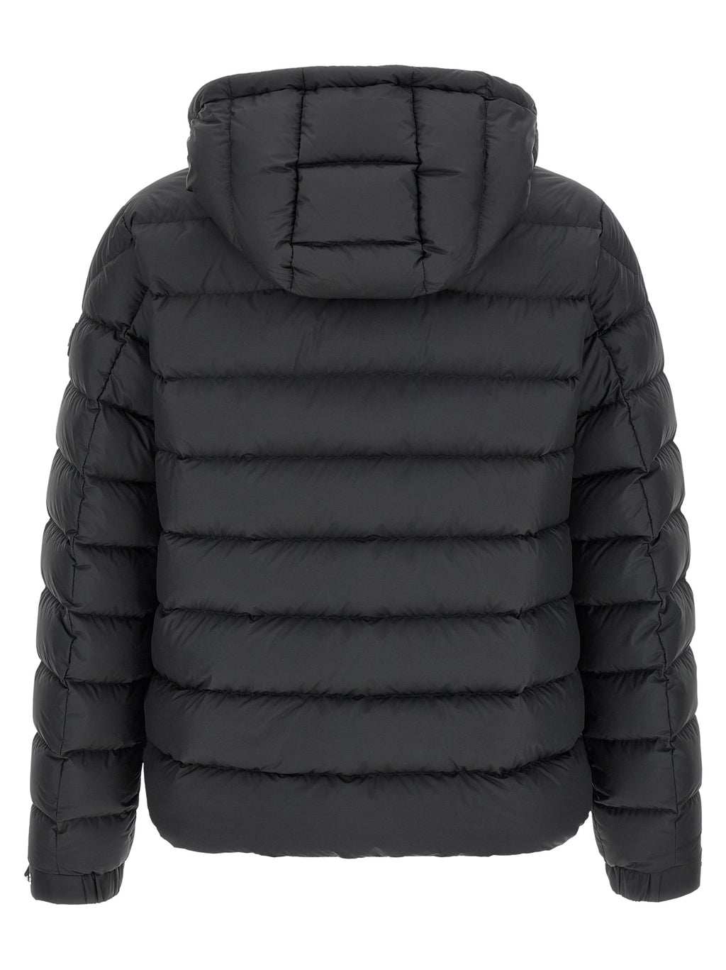 Moncler Schwarze, knöchellange Jacke aus Polyester