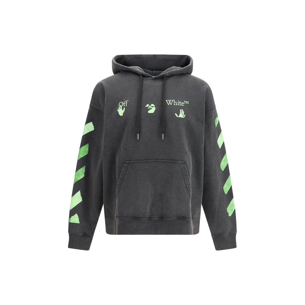 Off-White Grau Baumwoll-Sweatshirt