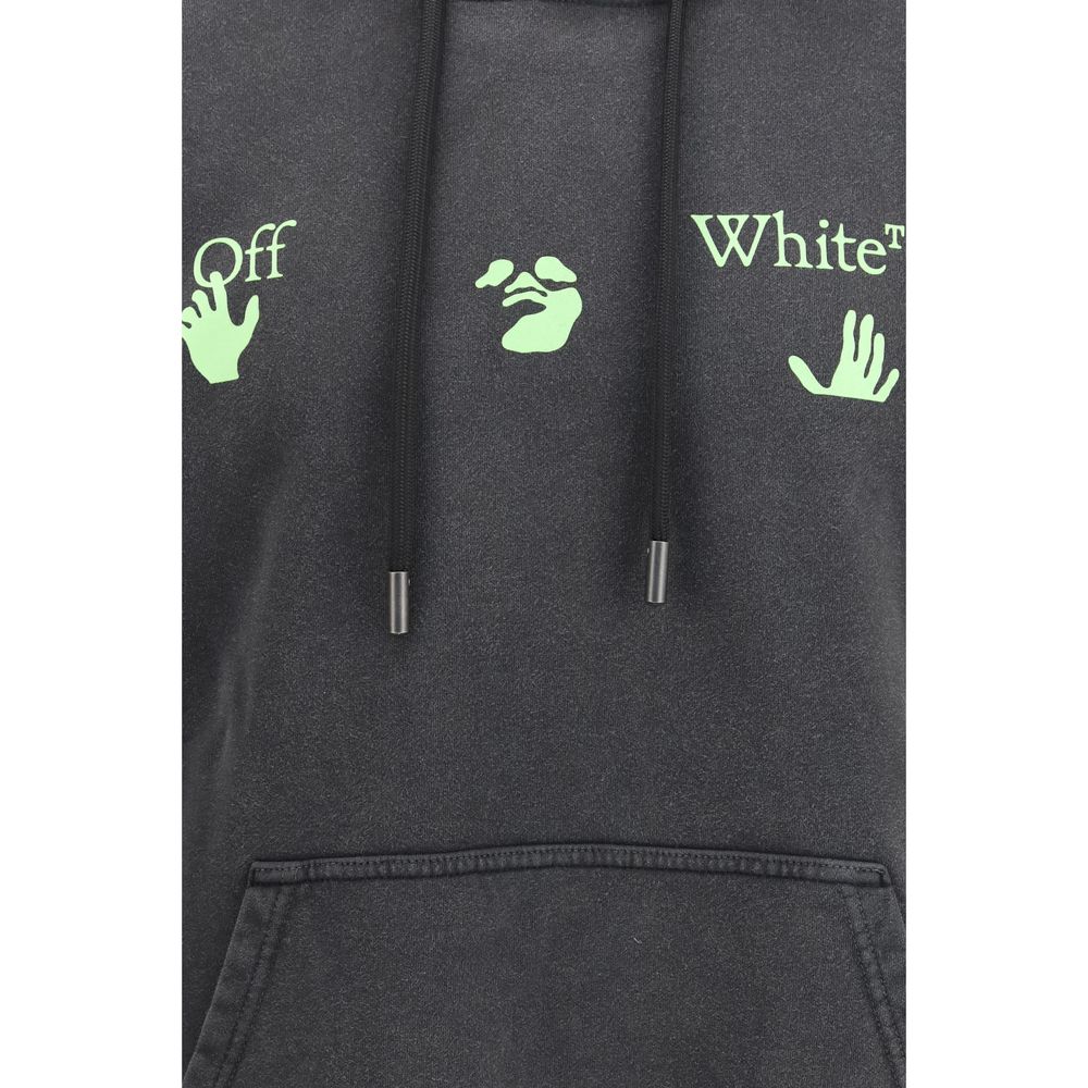 Off-White Grau Baumwoll-Sweatshirt