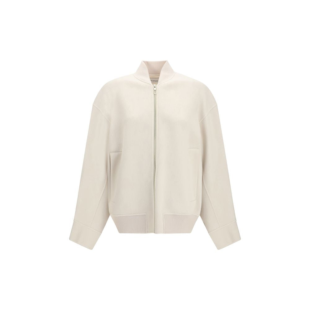 Max Mara Beige Woll-Jacke Oves Aries in voller Länge