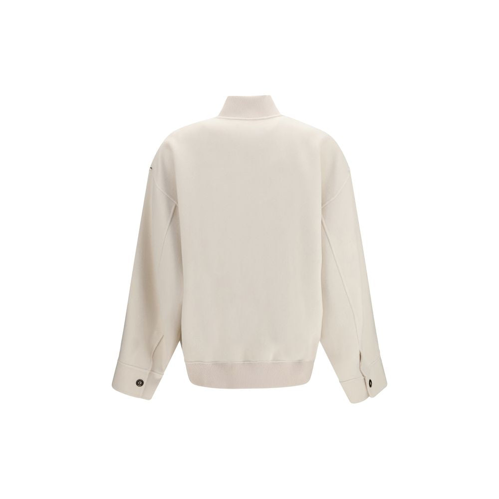 Max Mara Beige Woll-Jacke Oves Aries in voller Länge