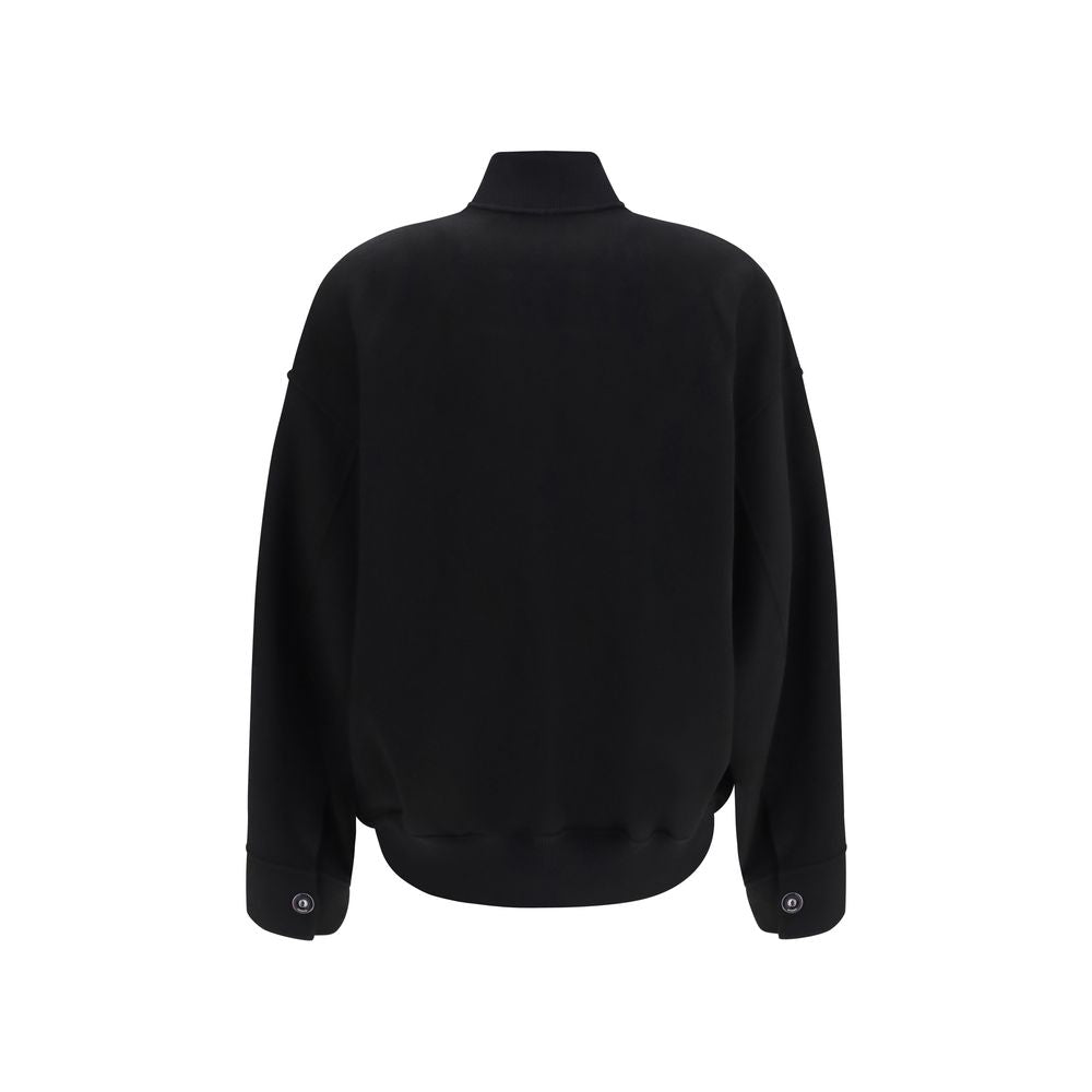 Max Mara Schwarze Wolljacke Oves Aries in voller Länge