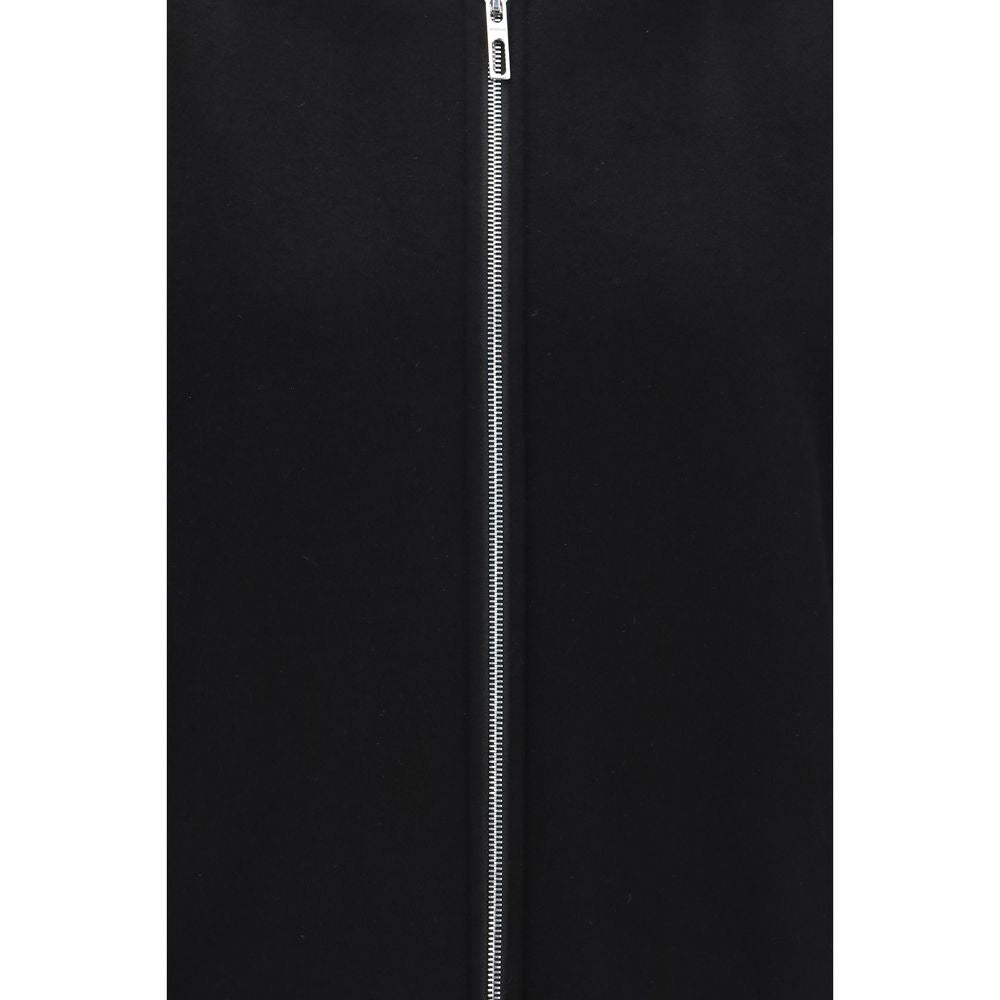 Max Mara Schwarze Wolljacke Oves Aries in voller Länge
