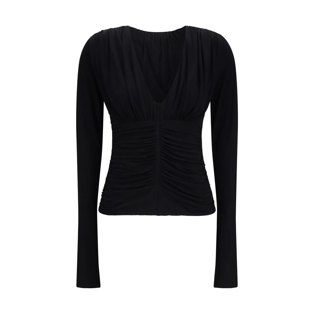 Max Mara Schwarzes Viskosehemd