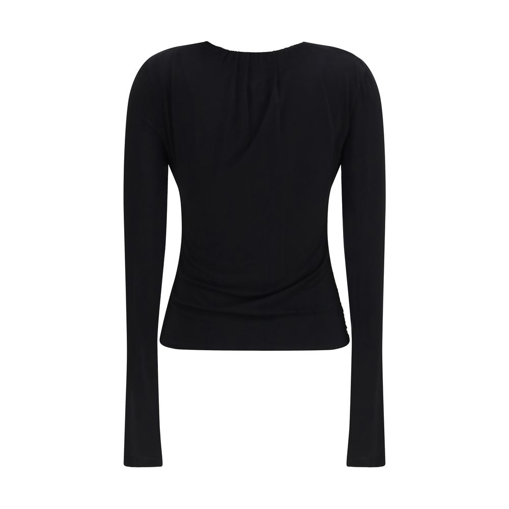 Max Mara Schwarzes Viskosehemd