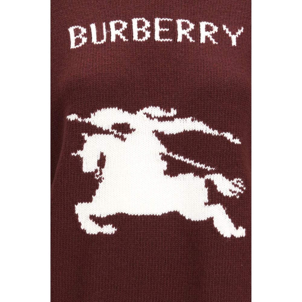 Burberry Bordeaux Pullover aus Wolle mit Widder-Motiv