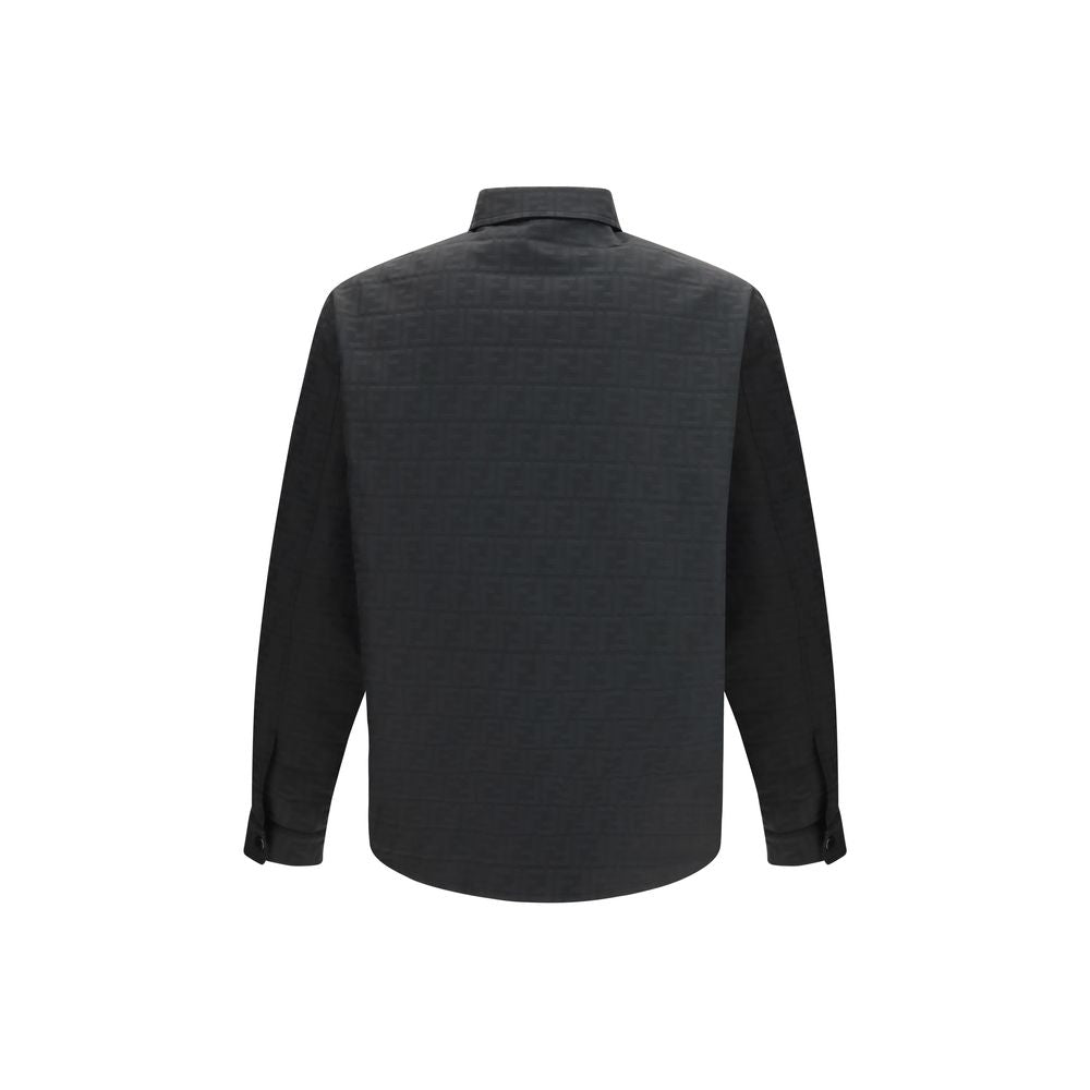 Fendi Schwarzes Polyesterhemd mit Muster