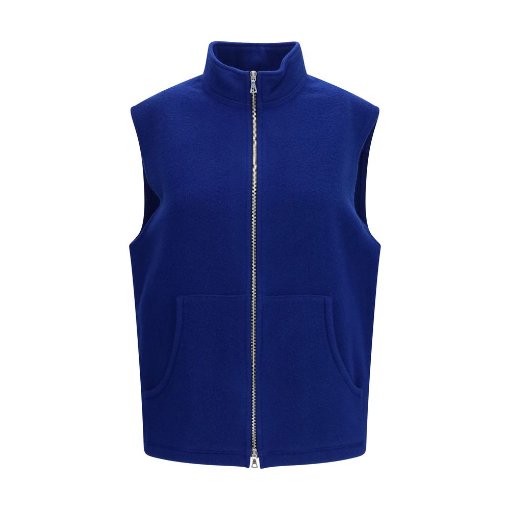 RIER Blaue Wolle Oves Aries Ärmellose Jacke