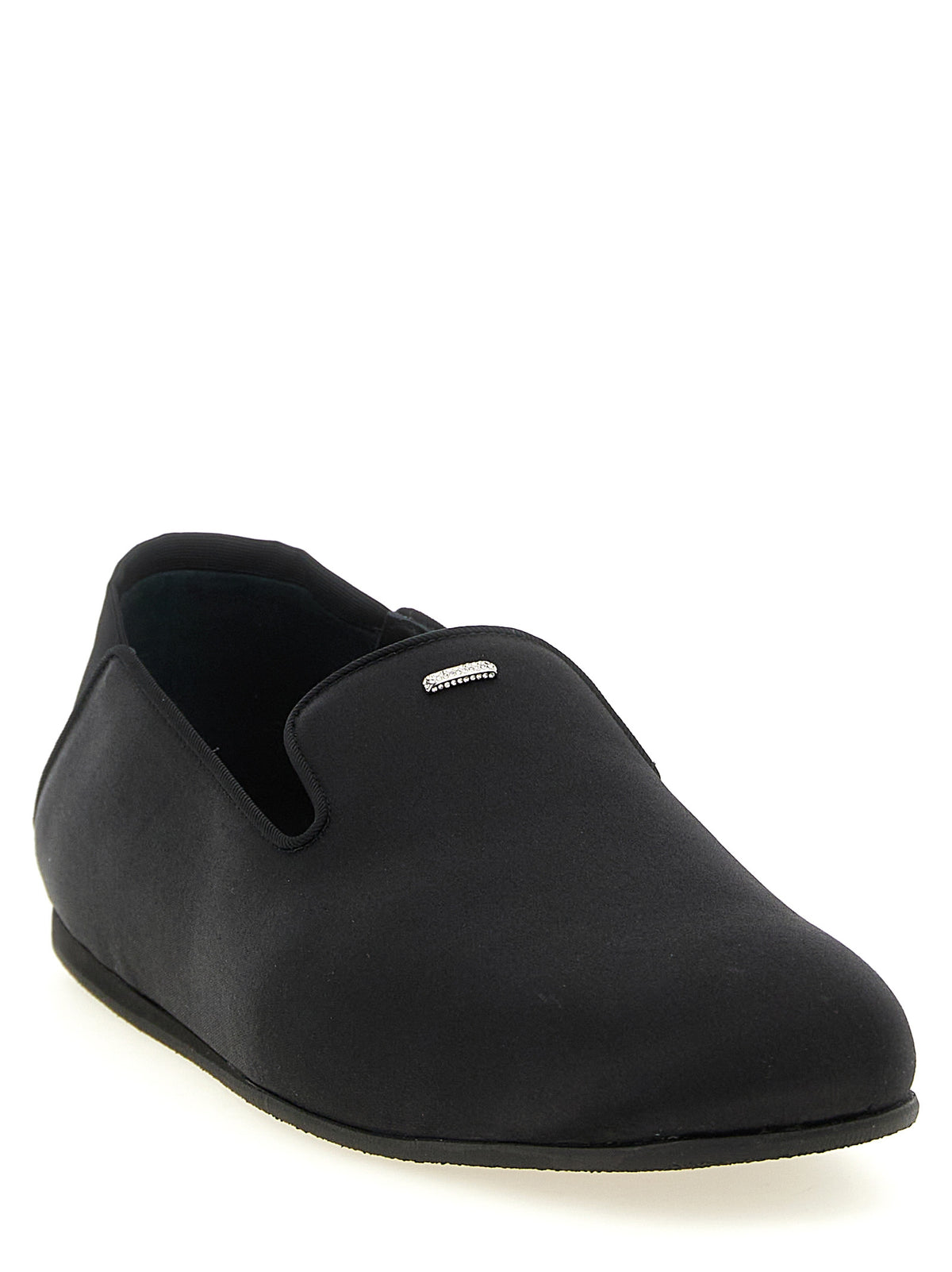 Giuseppe Zanotti Schwarze Viskose-Slipper