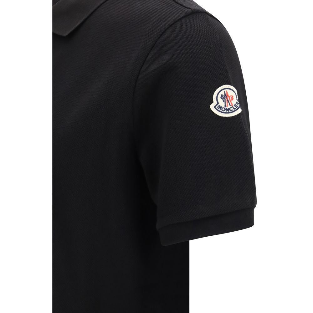 Moncler Schwarzes Baumwoll-Polohemd