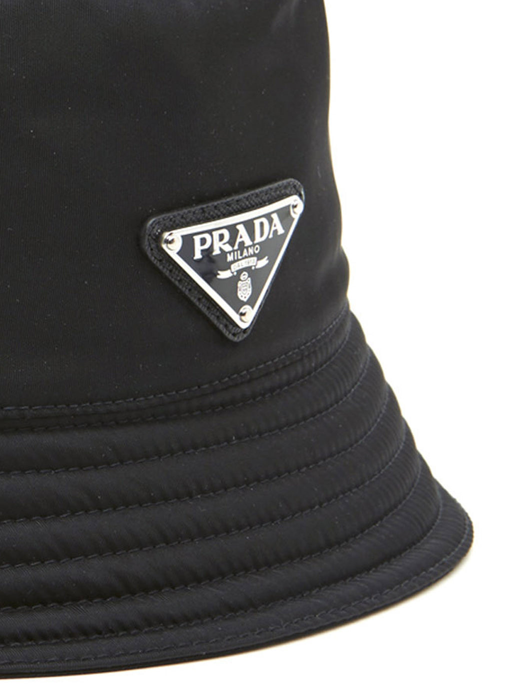 Prada Fischerhut aus schwarzem Nylon