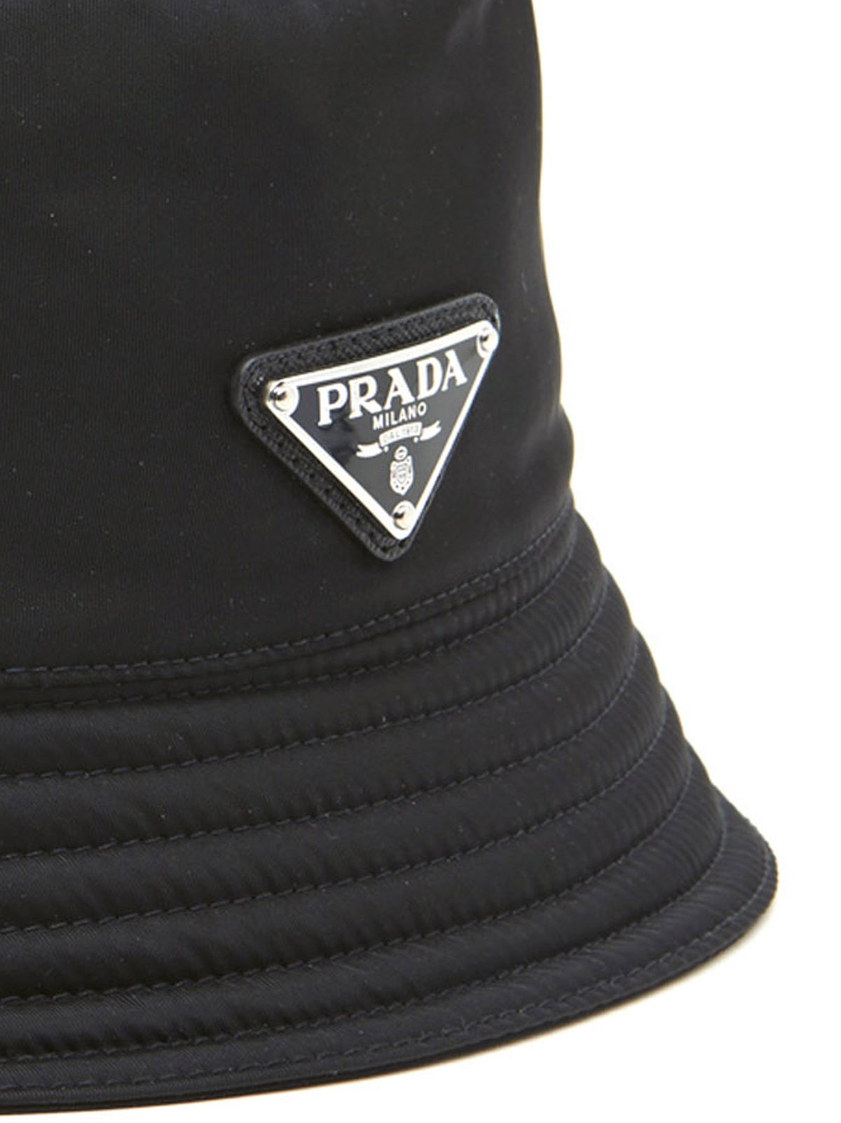 Prada Fischerhut aus schwarzem Nylon