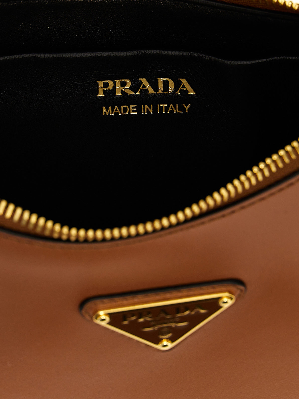 Prada Umhängetasche aus braunem Kalbsleder