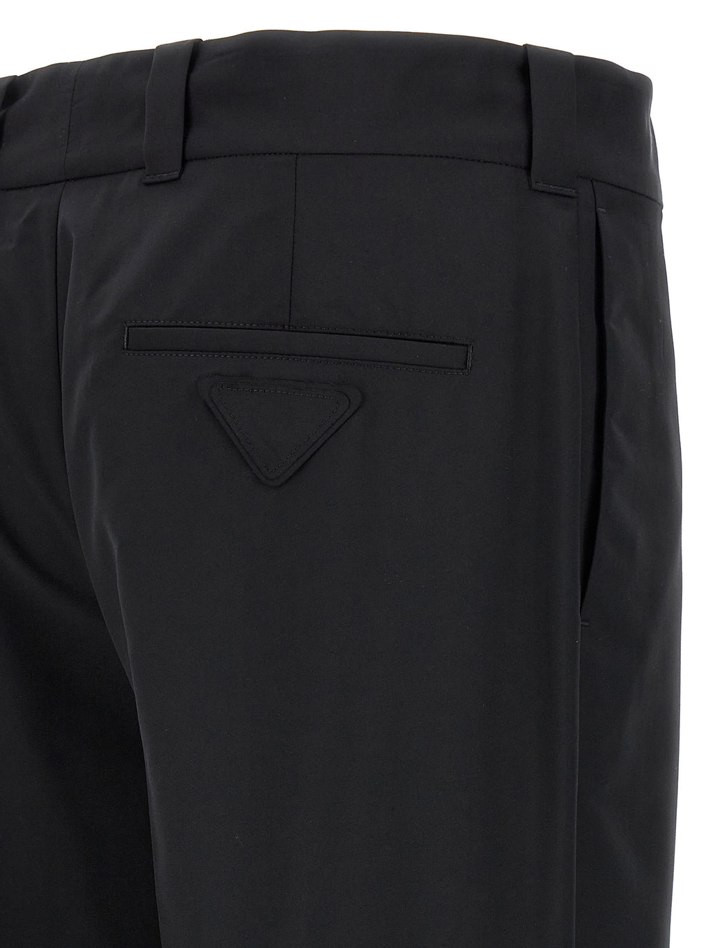 Prada Freizeithose aus schwarzer Schurwolle