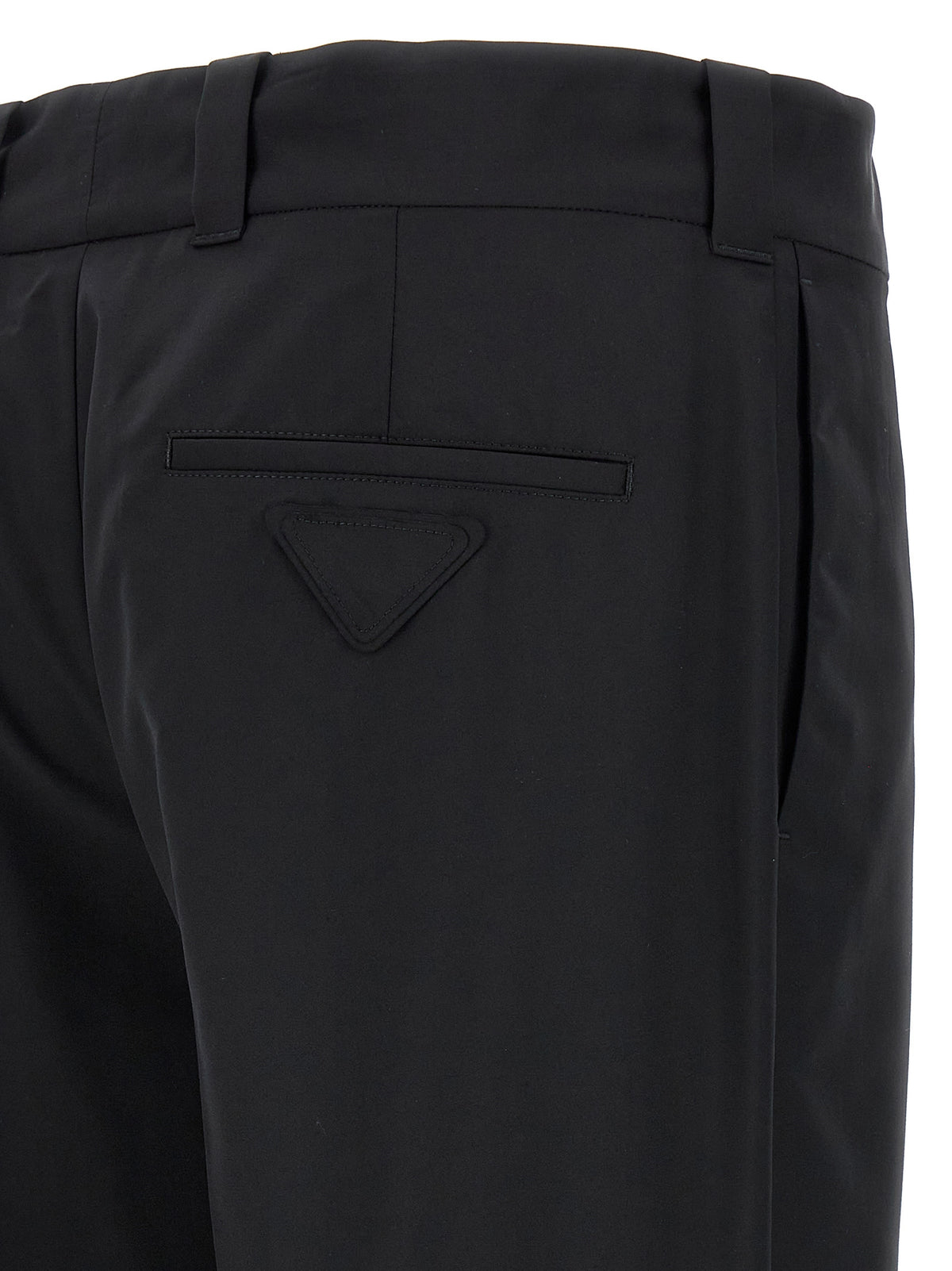 Prada Freizeithose aus schwarzer Schurwolle