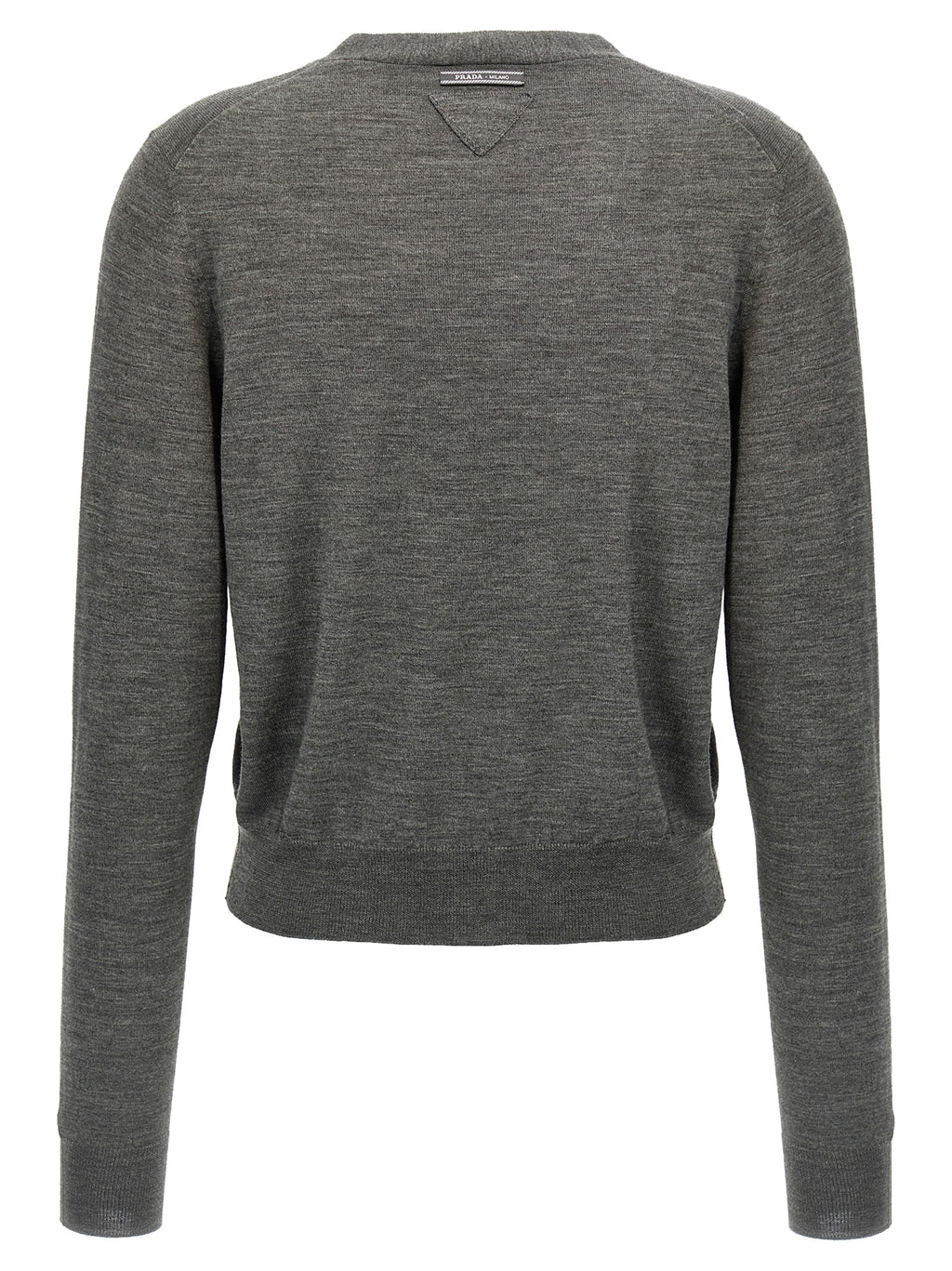 Prada Strickjacke aus grauer Schurwolle