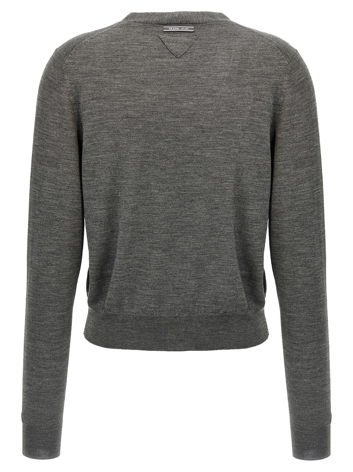 Prada Strickjacke aus grauer Schurwolle