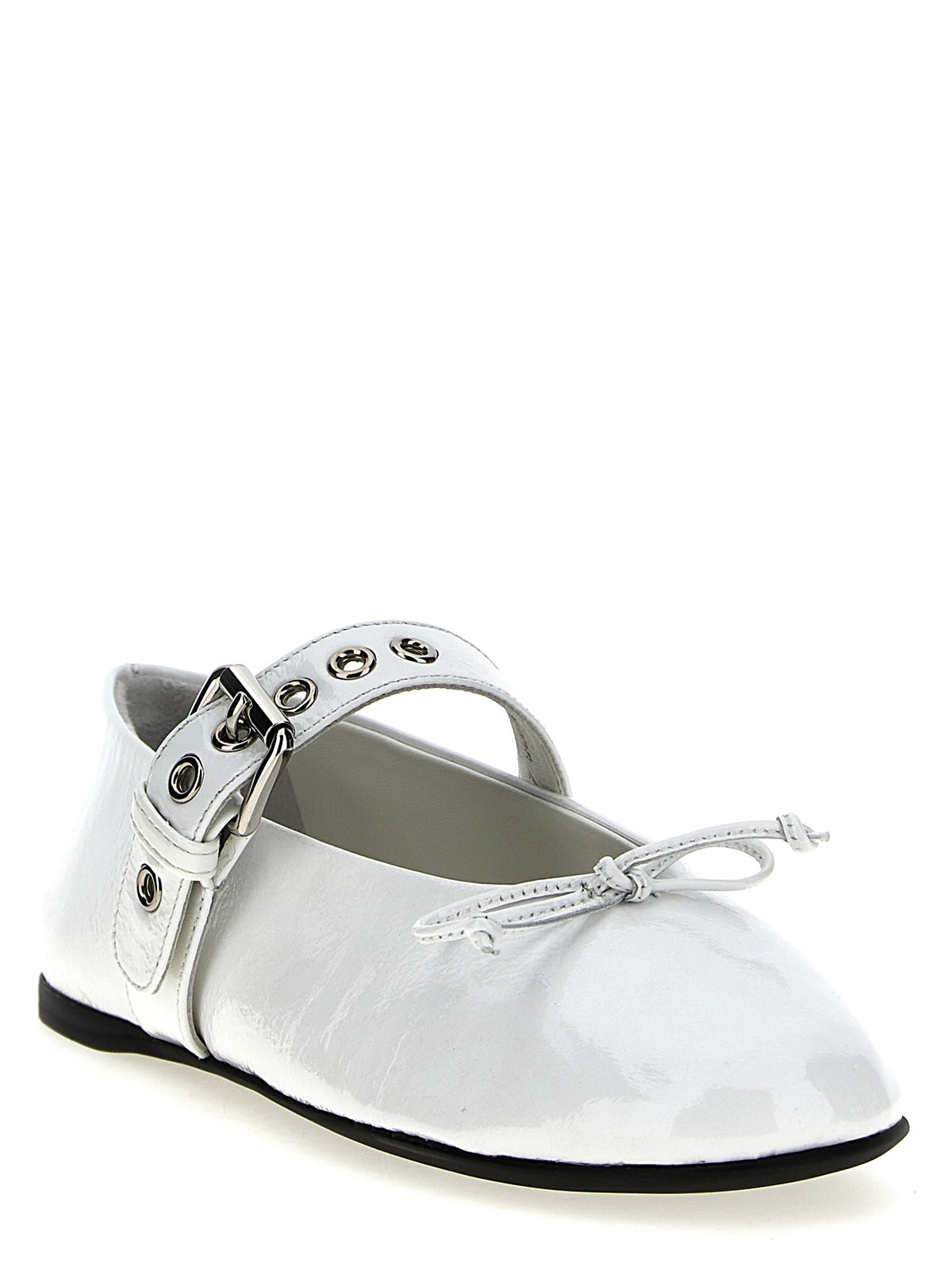 Miu Miu Ballerinas aus weißem Kalbsleder