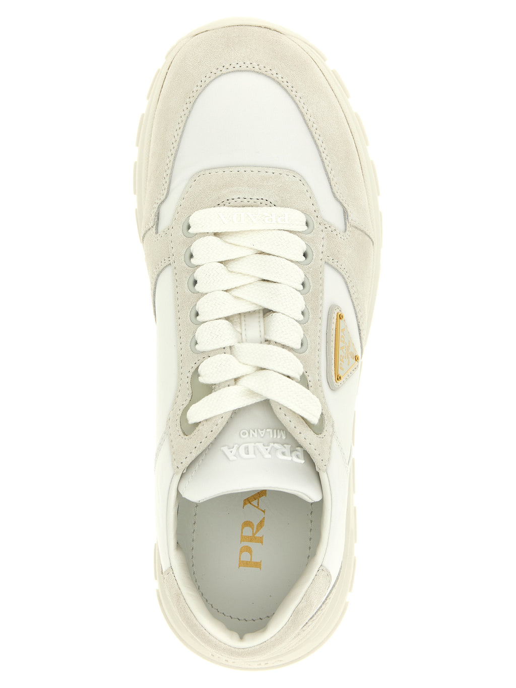Prada Weiße Polyamid-Low-Top-Sneaker
