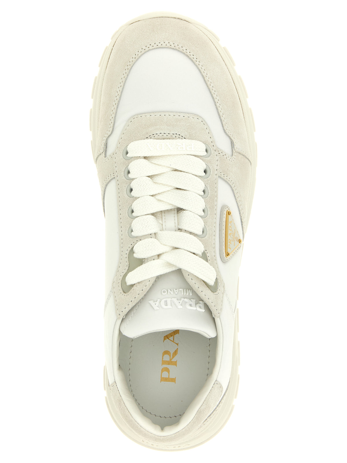 Prada Weiße Polyamid-Low-Top-Sneaker