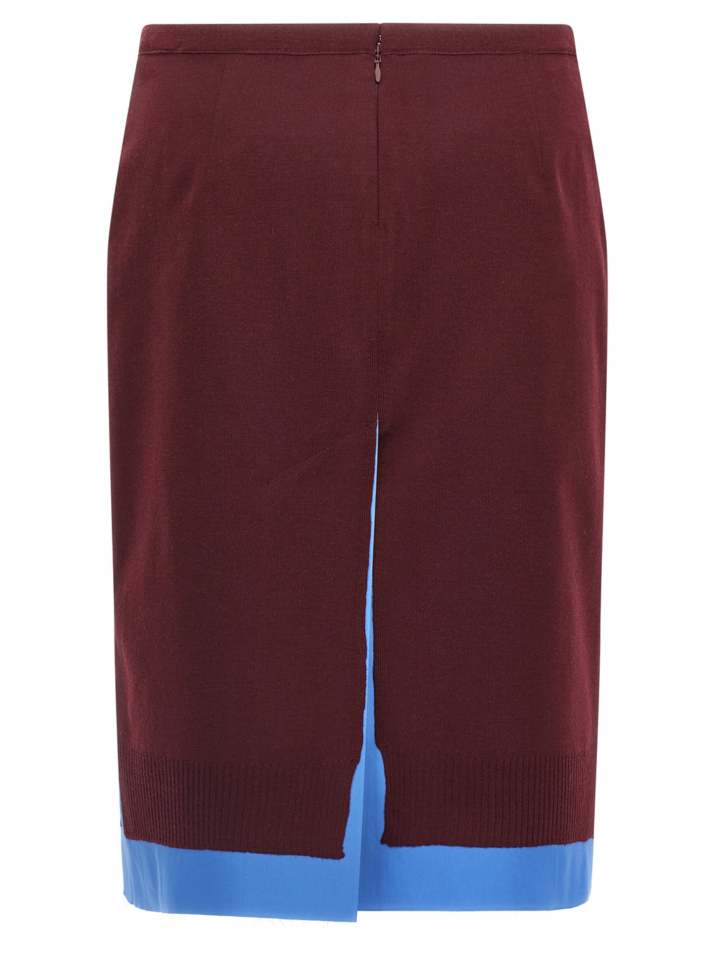 Miu Miu Bordeaux-Midirock aus Schurwolle