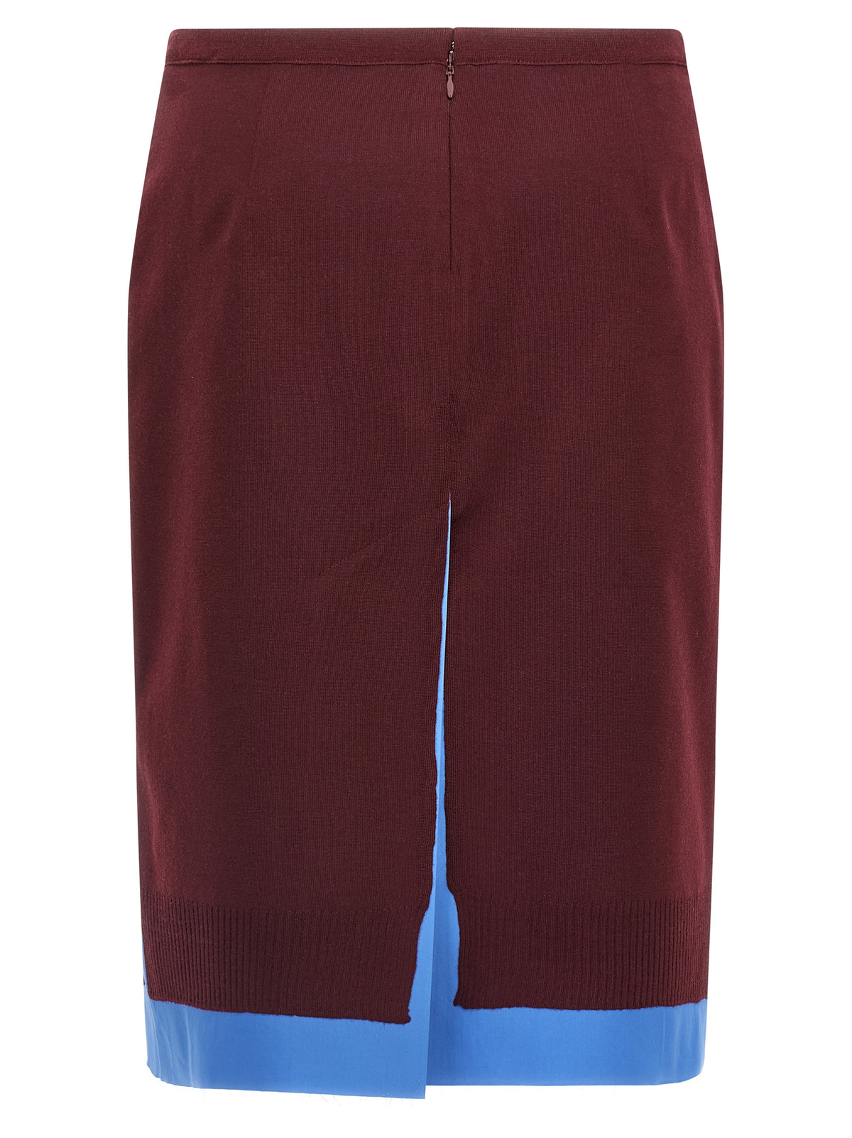 Miu Miu Bordeaux-Midirock aus Schurwolle