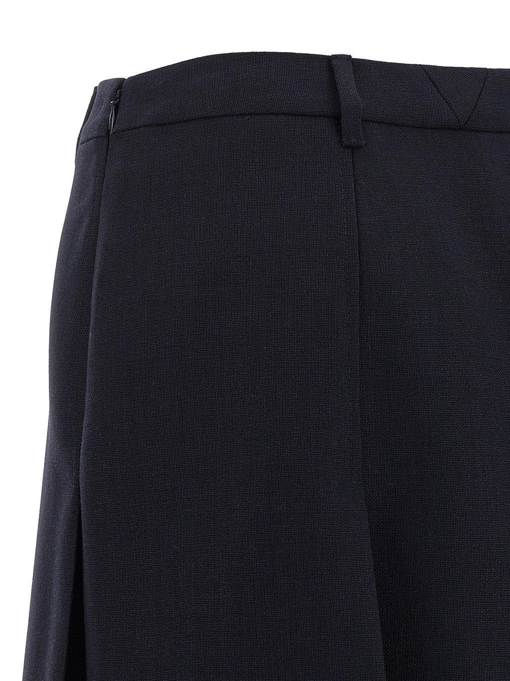 Prada Midirock aus blauer Schurwolle