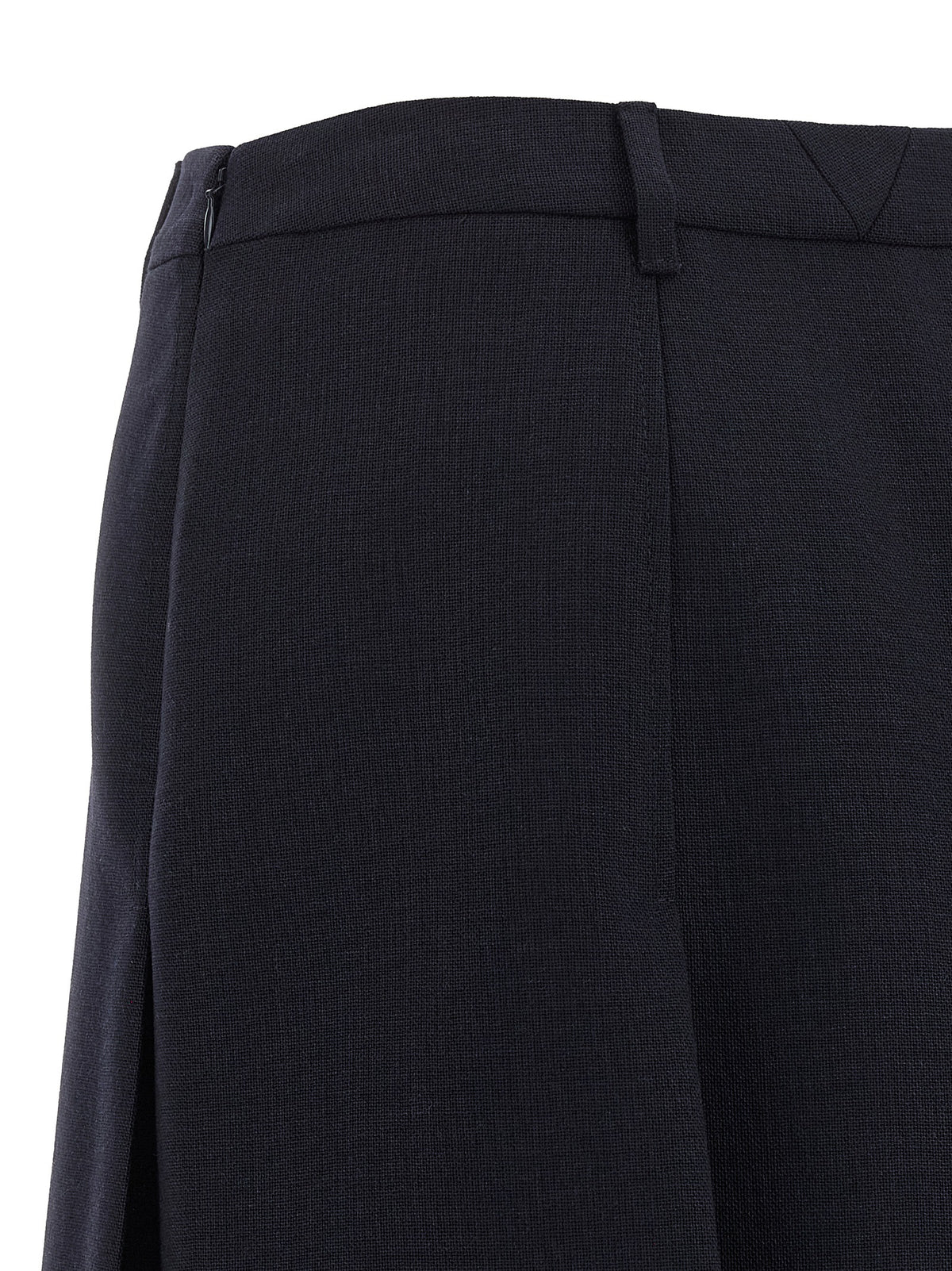 Prada Midirock aus blauer Schurwolle