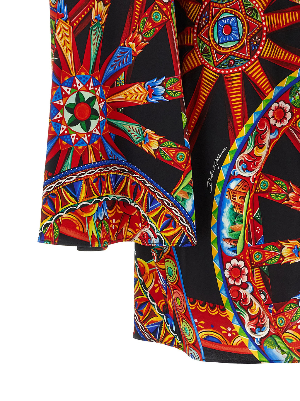 Dolce & Gabbana Kurzes Seidenkleid Multicolor