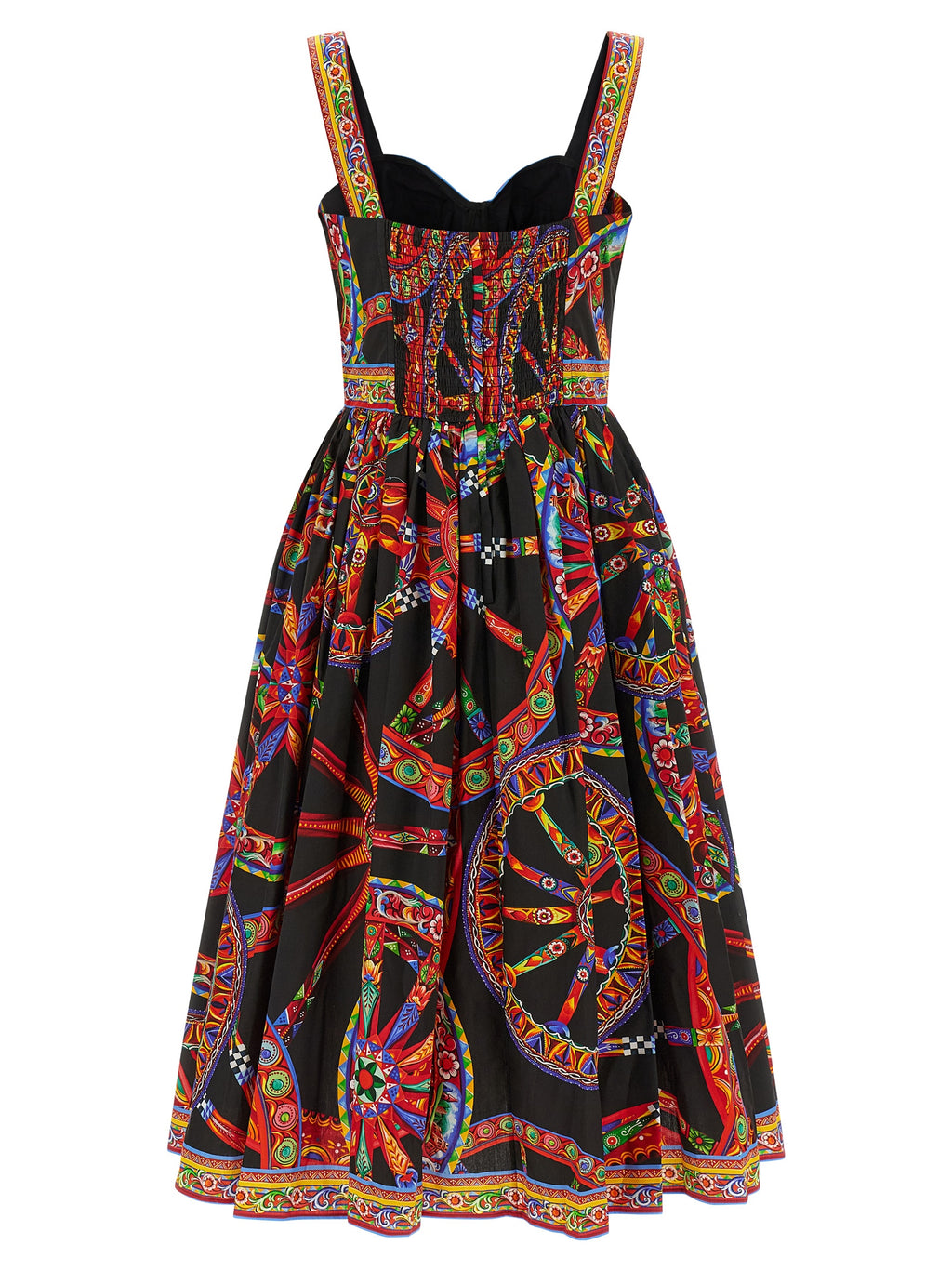 Dolce & Gabbana Midi-Baumwollkleid Mehrfarbig