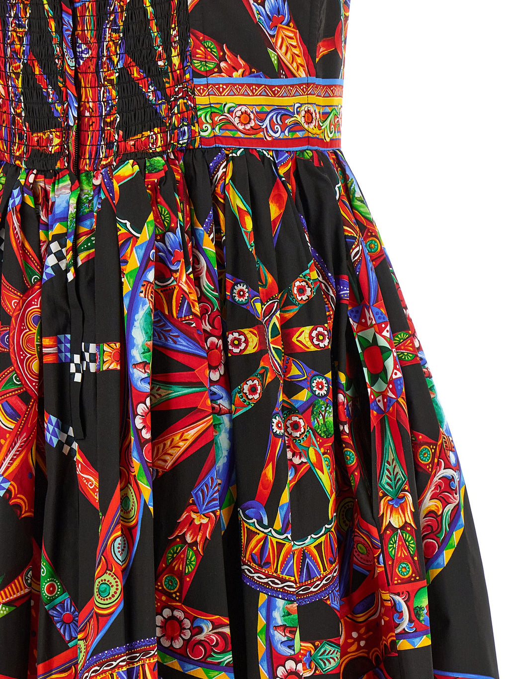 Dolce & Gabbana Midi-Baumwollkleid Mehrfarbig