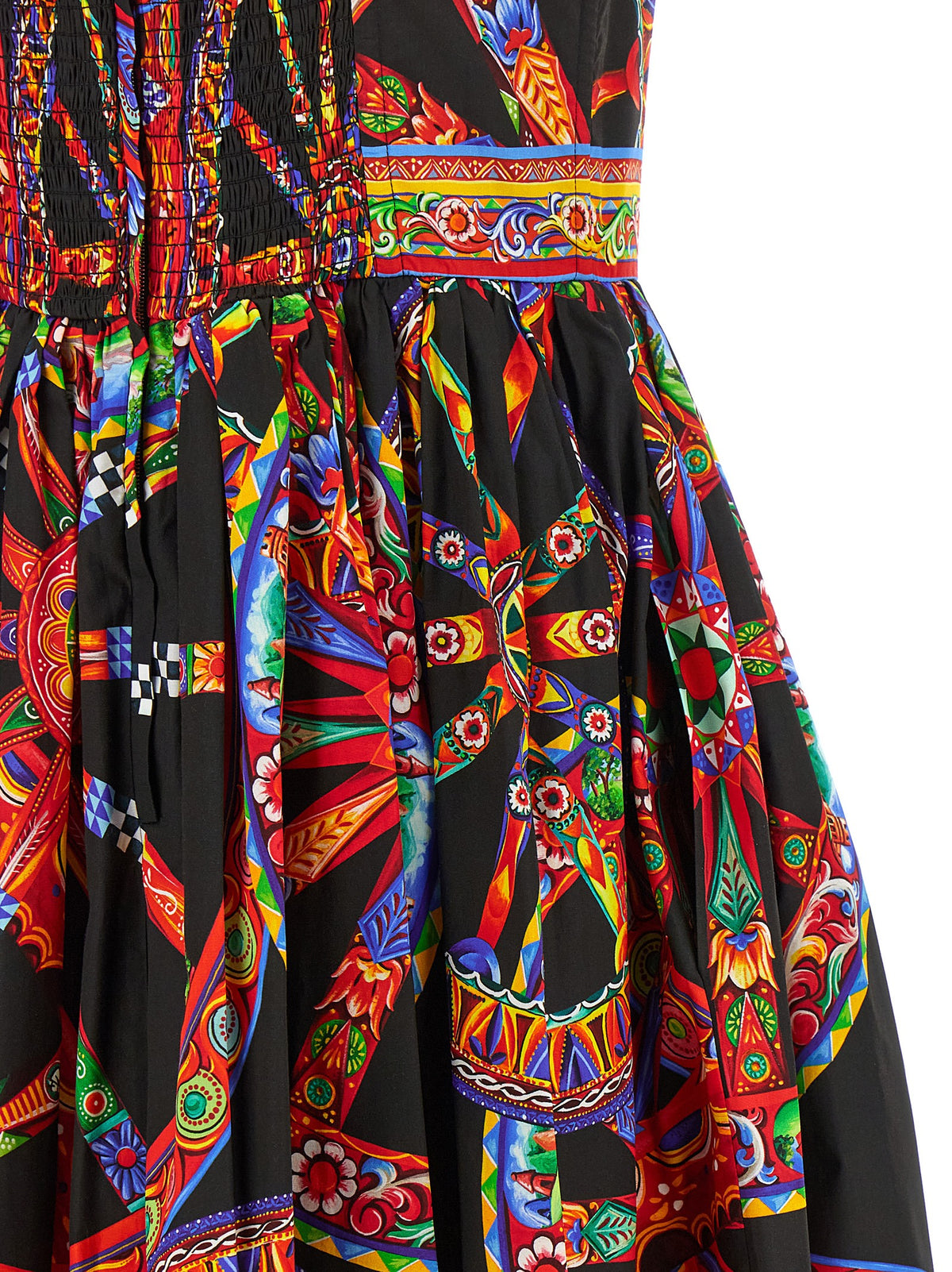 Dolce & Gabbana Midi-Baumwollkleid Mehrfarbig