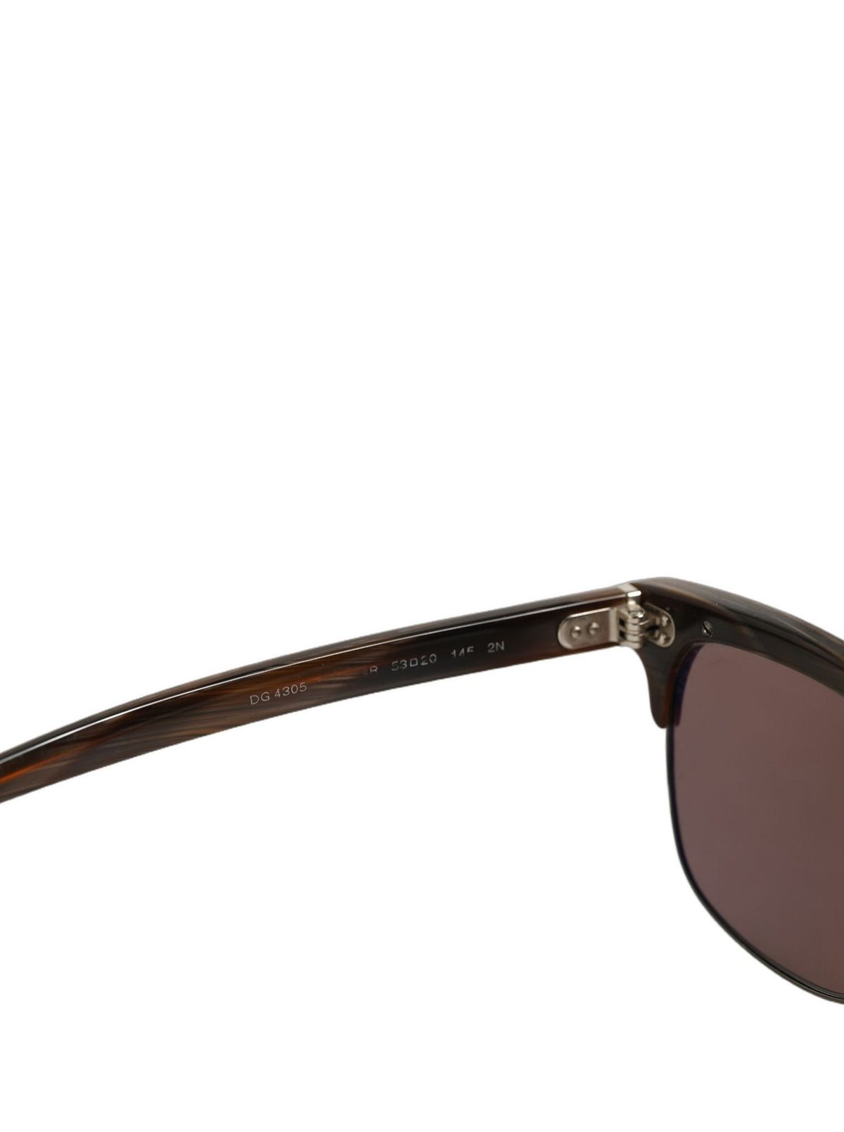 Dolce & Gabbana Braune DG4305 Sonnenbrille mit gestreiftem Acetatrahmen