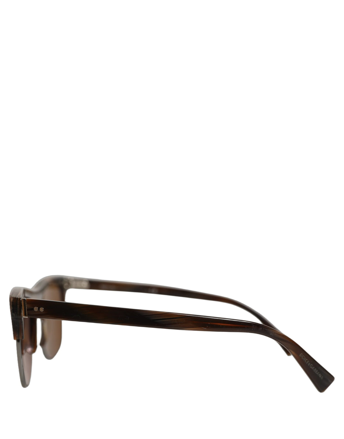 Dolce & Gabbana Braune DG4305 Sonnenbrille mit gestreiftem Acetatrahmen
