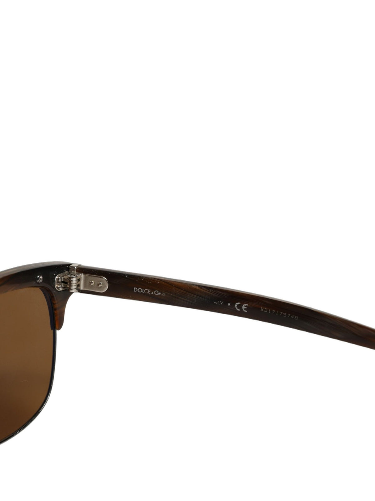 Dolce & Gabbana Braune DG4305 Sonnenbrille mit gestreiftem Acetatrahmen