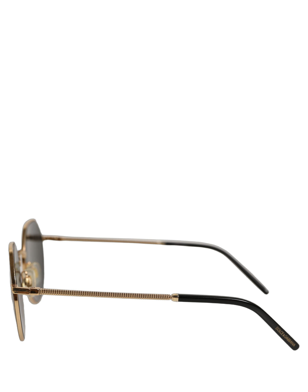 Dolce & Gabbana DG2286 Runde Sonnenbrille mit goldfarbenem Metallgestell