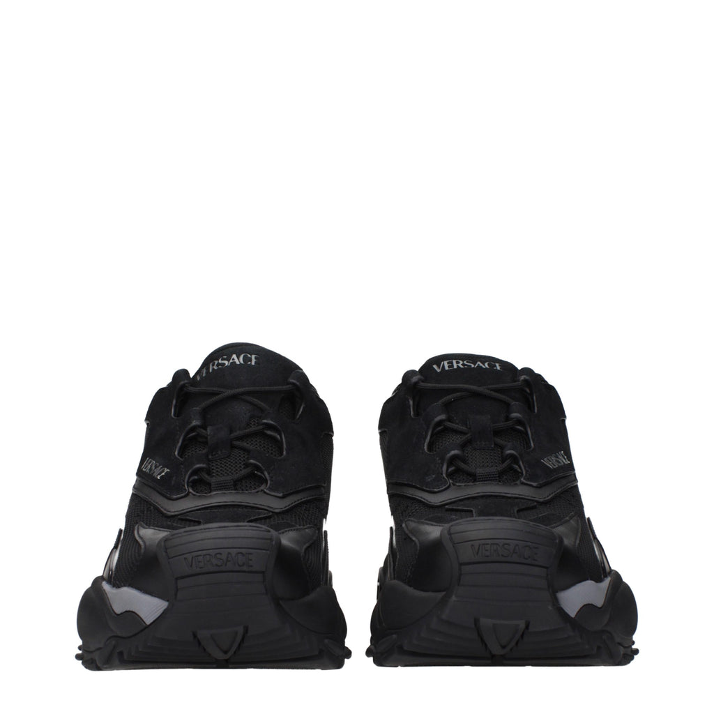 Versace Schwarze Chunky-Sneakers aus Stoff