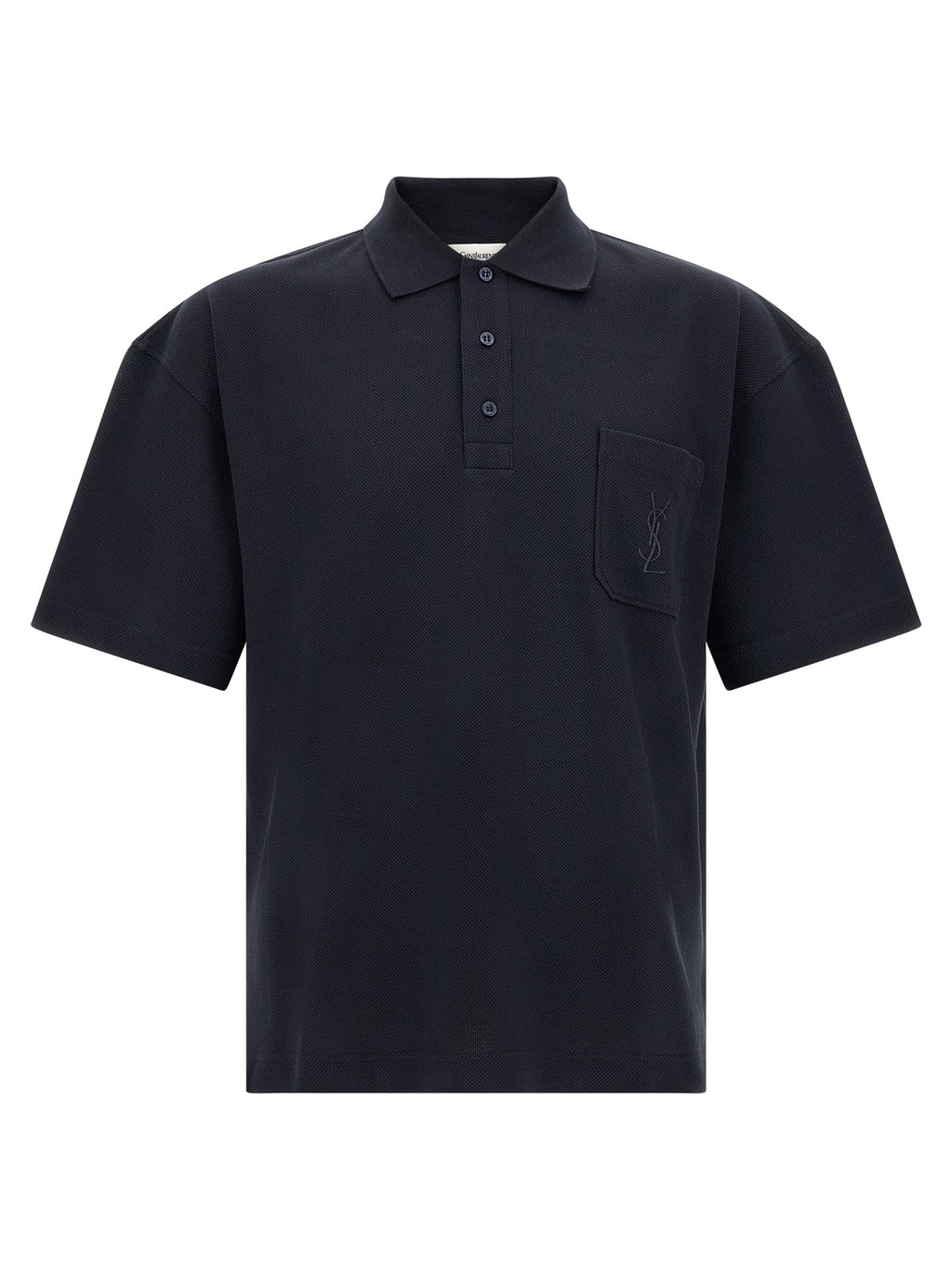 Saint Laurent Blaues Baumwoll-Polohemd