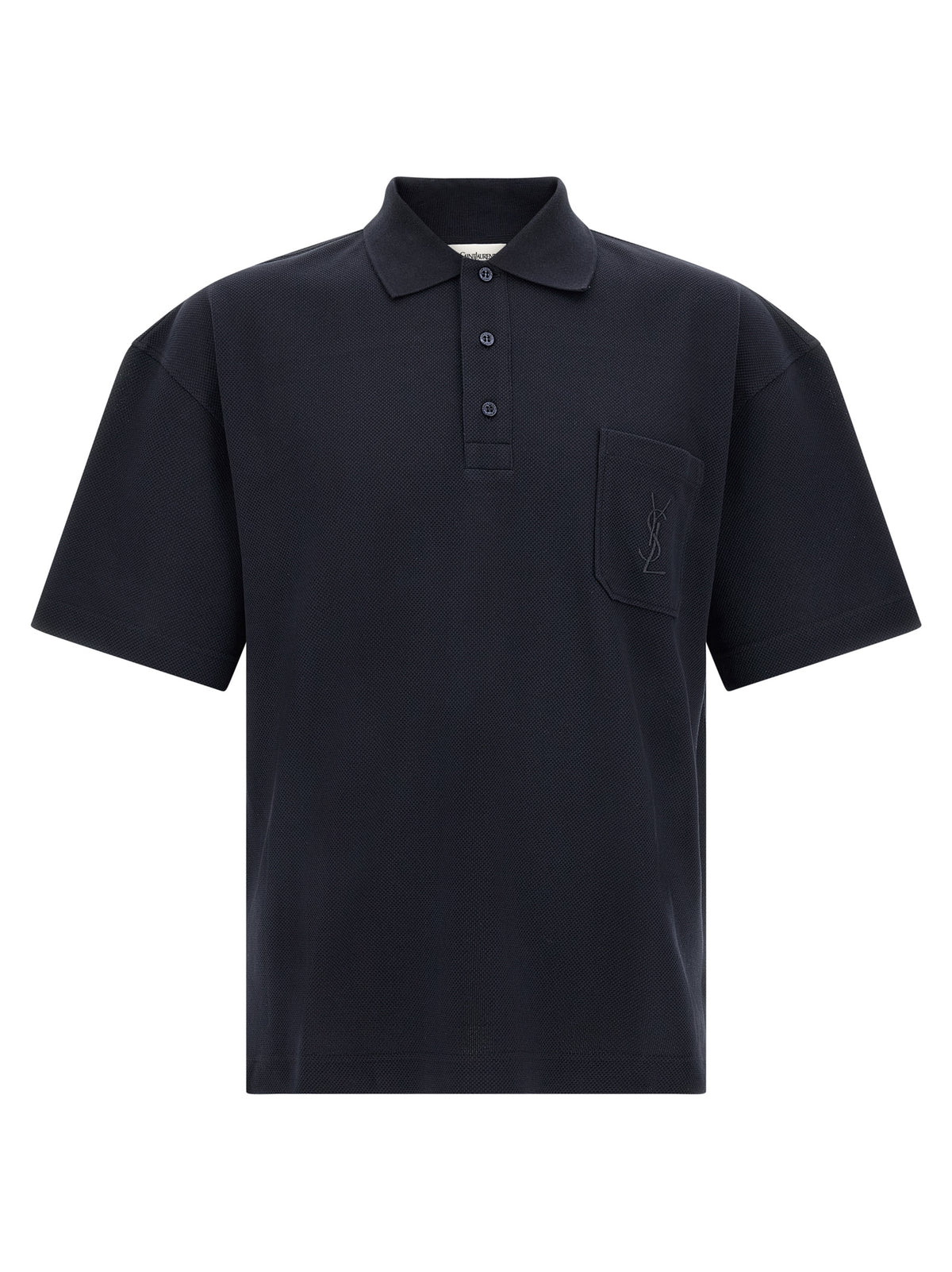 Saint Laurent Blaues Baumwoll-Polohemd