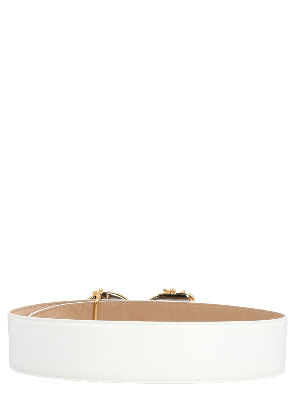 Dolce & Gabbana White Calfskin Regular Belt