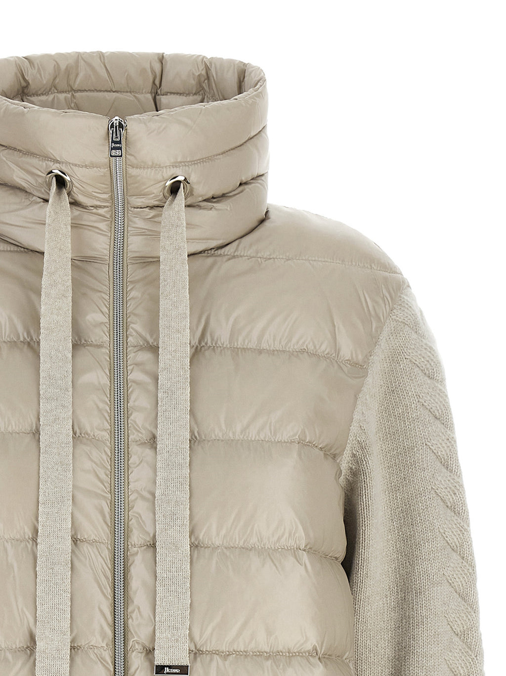 Herno Beige Polyamid-Mantel in voller Länge