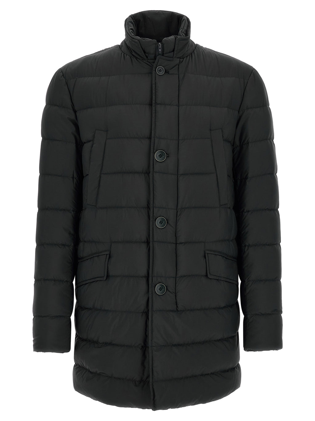 Herno Schwarze Polyamid-Jacke in voller Länge
