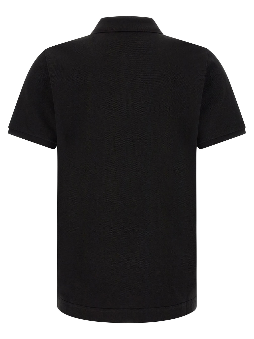Moncler Polo-Shirt aus schwarzem Leder