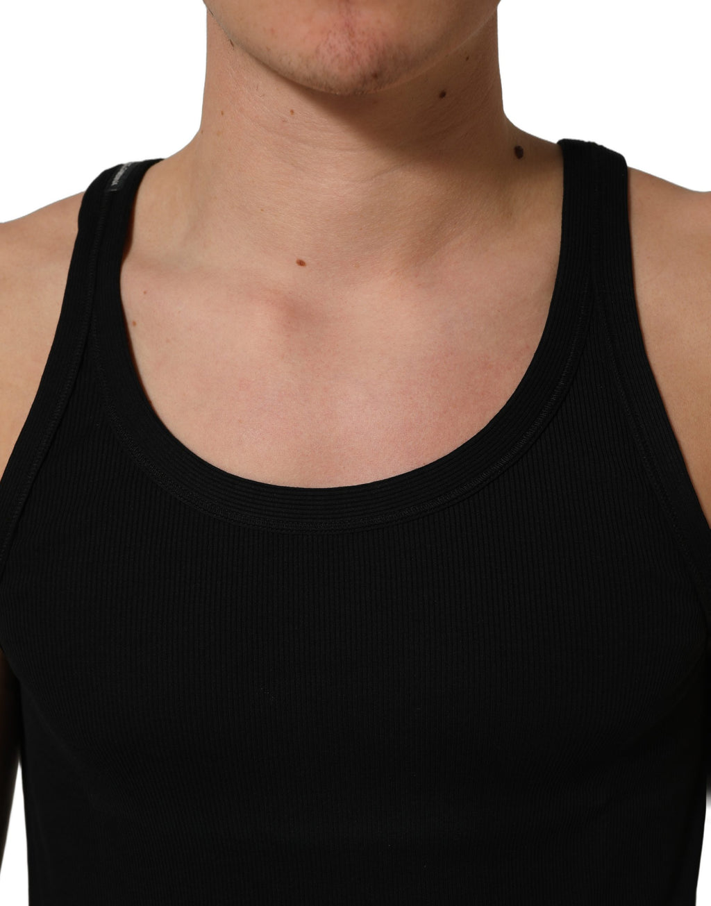 Dolce & Gabbana Schwarzes Tanktop Ärmellose Unterwäsche Herren T-Shirt