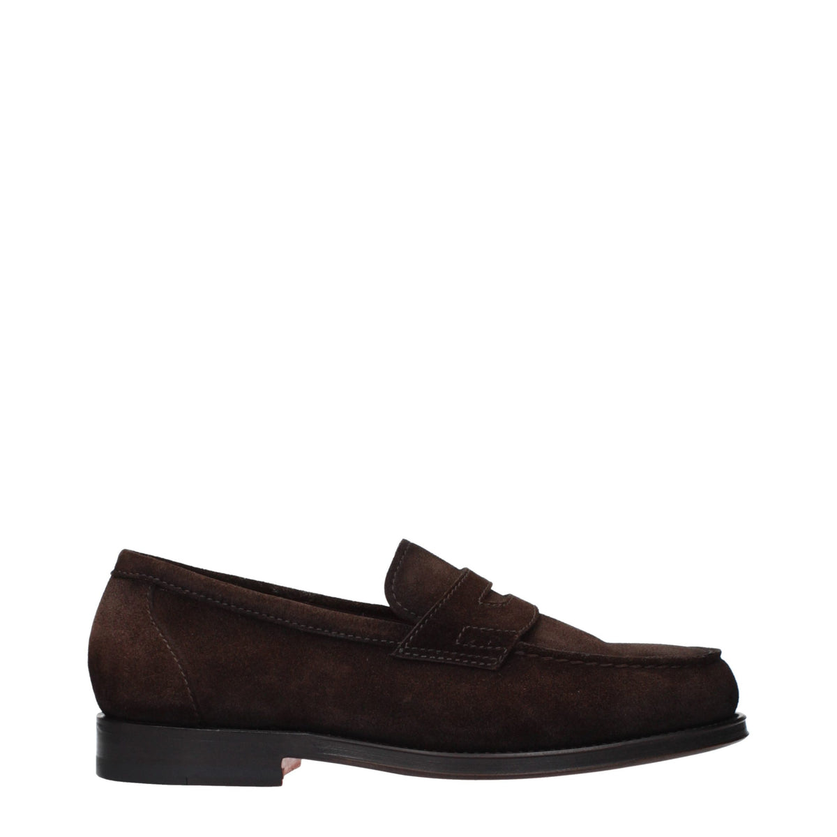 Santoni Slipper aus braunem Leder